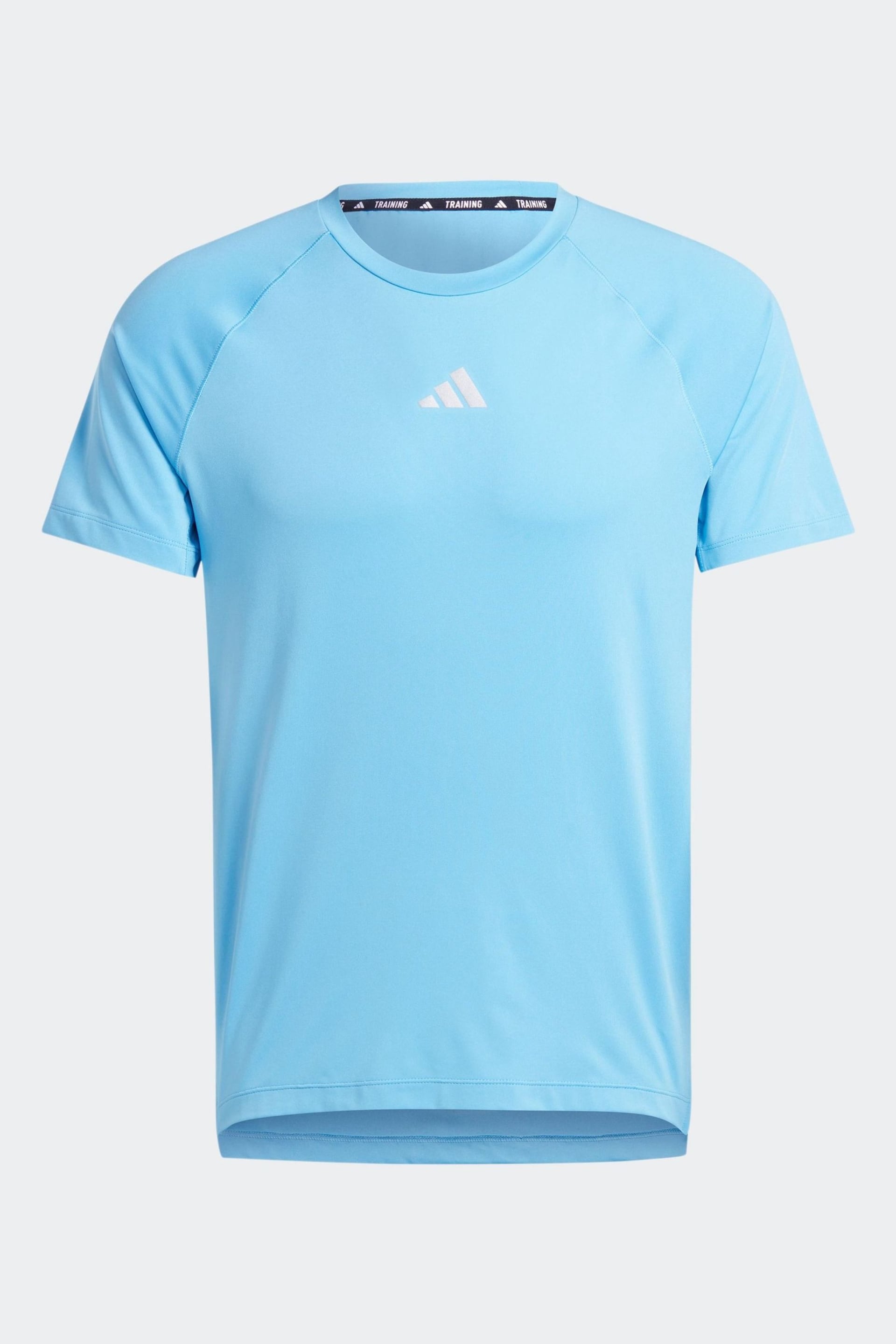 adidas Blue Gym+Training T-Shirt - Image 6 of 6