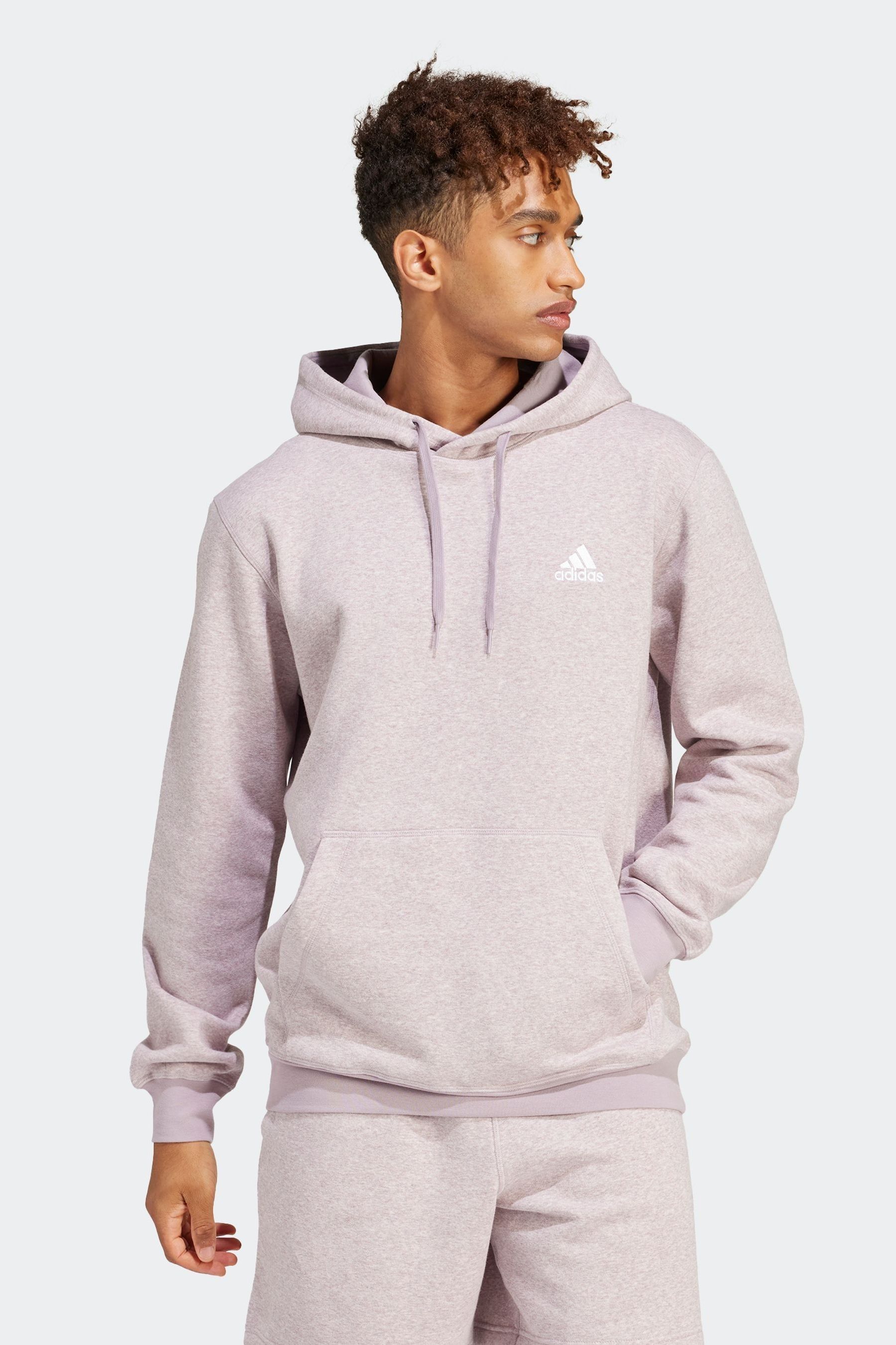 Buy adidas Light Pink Sportswear Seasonal Essentials Melange Hoodie from Next Qatar