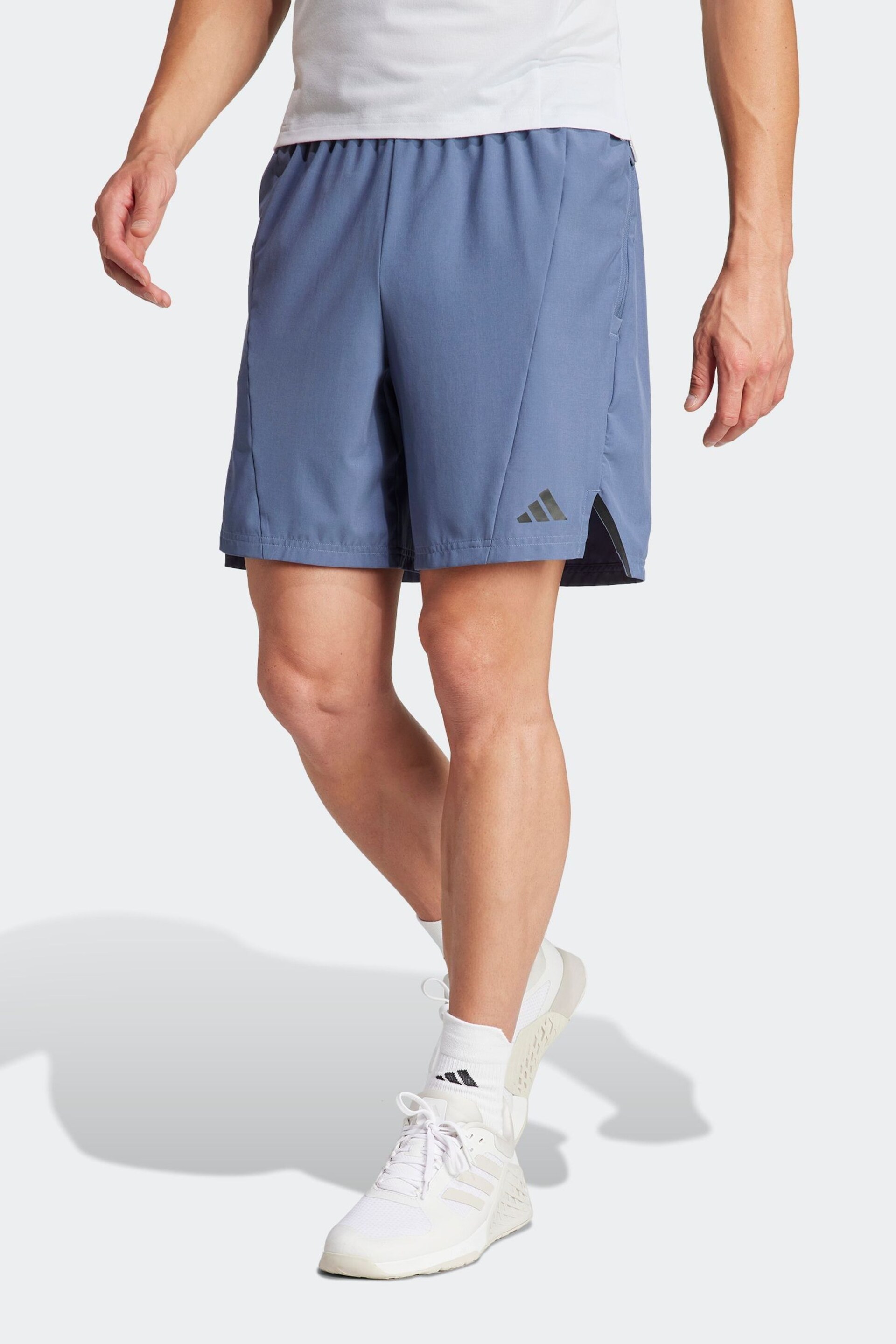 adidas Blue Designed for Training Workout Shorts - Image 1 of 6