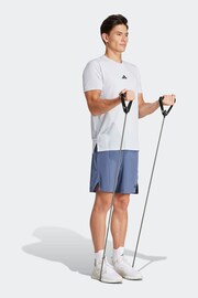 adidas Blue Designed for Training Workout Shorts - Image 3 of 6