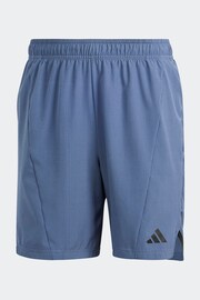 adidas Blue Designed for Training Workout Shorts - Image 6 of 6