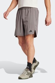 adidas Brown Designed for Training Workout Shorts - Image 1 of 6