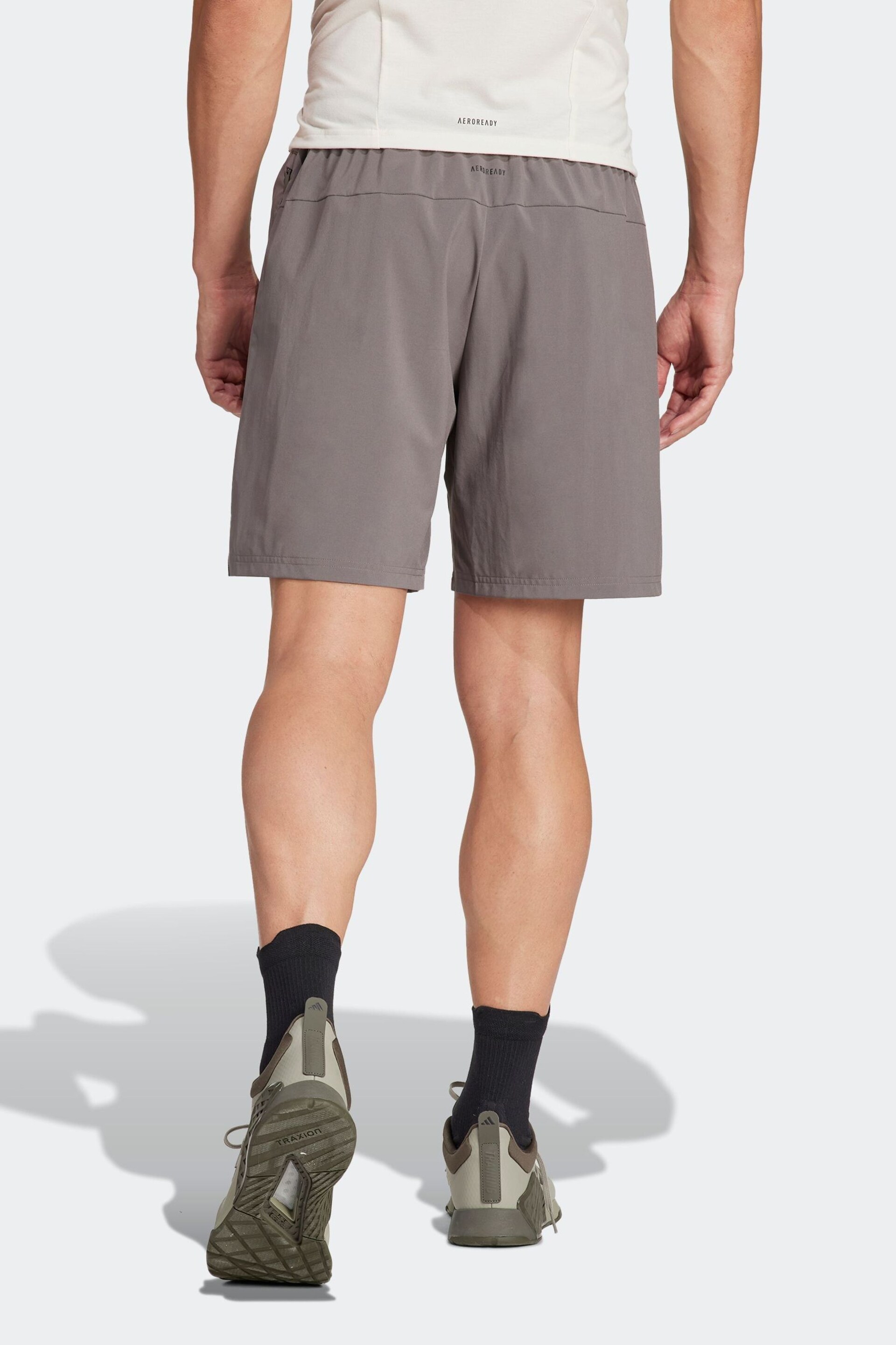 adidas Brown Designed for Training Workout Shorts - Image 2 of 6