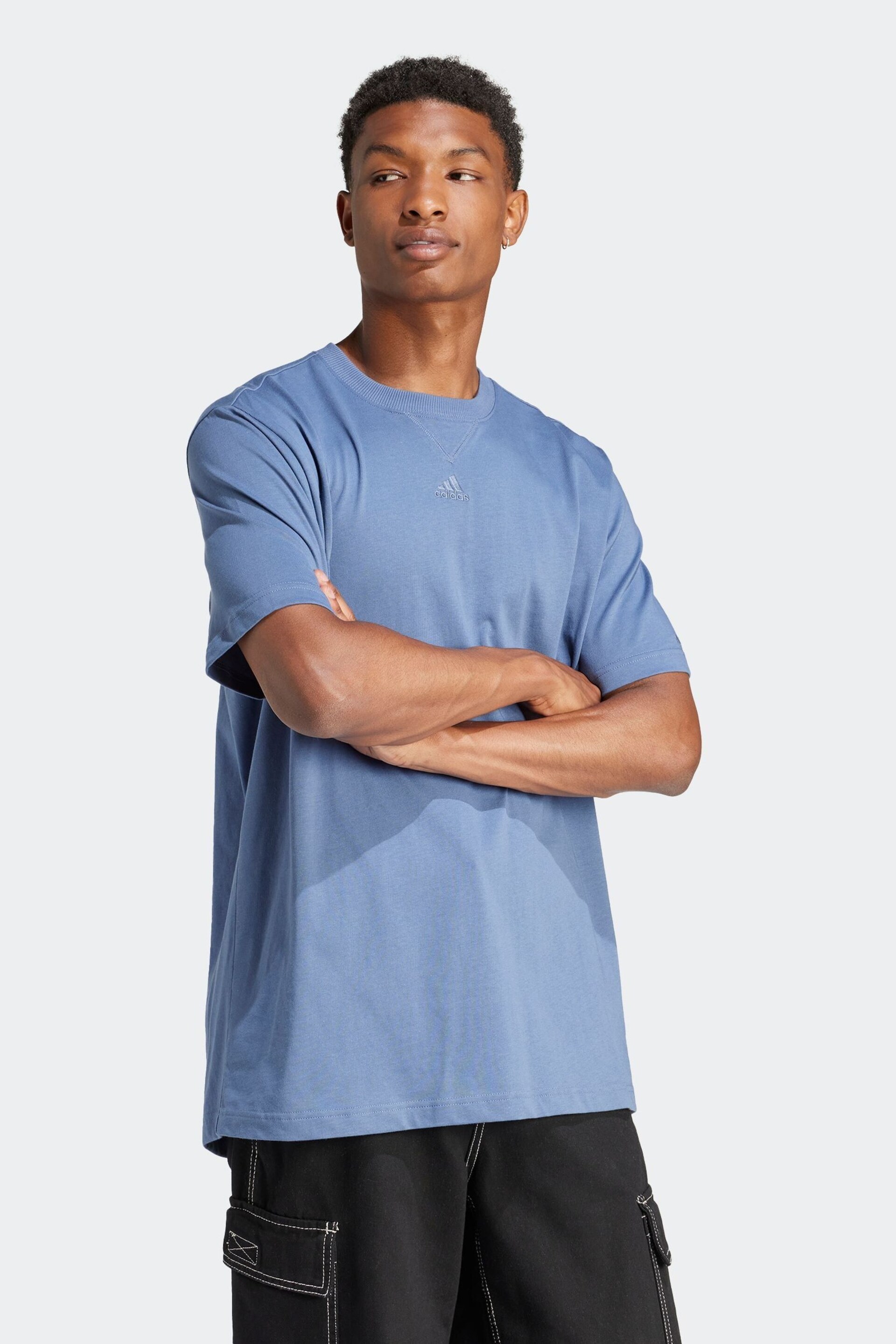 adidas Blue Sportswear ALL SZN T-Shirt - Image 3 of 7