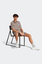 Adidas Grey Sportswear Seasonal Essentials Mélange T-Shirt - Image 4 of 8