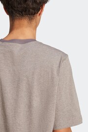 Adidas Grey Sportswear Seasonal Essentials Mélange T-Shirt - Image 6 of 8