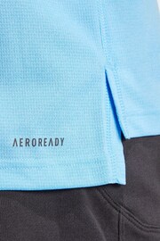adidas Blue Train Essentials Training 1/4-Zip Long Sleeve Sweatshirt - Image 6 of 7
