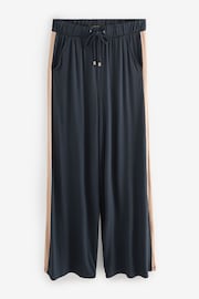 Navy Jersey Wide Leg Trousers - Image 5 of 6