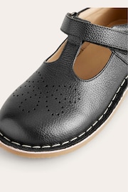 Boden Black Leather T-Bar School Shoes - Image 3 of 3