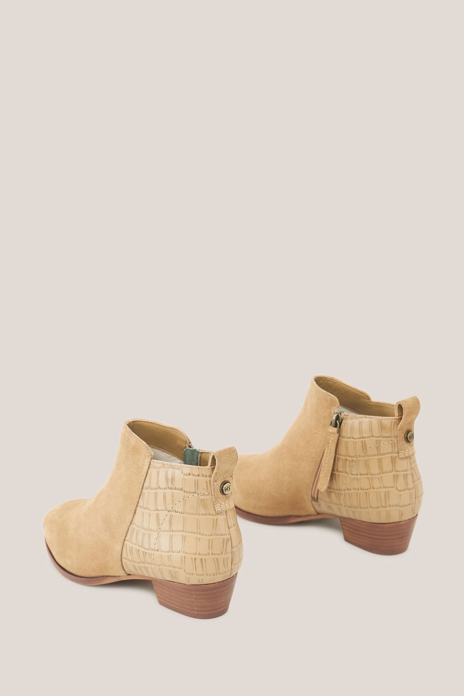 White Stuff Natural Willow Leather Ankle Boots - Image 3 of 3