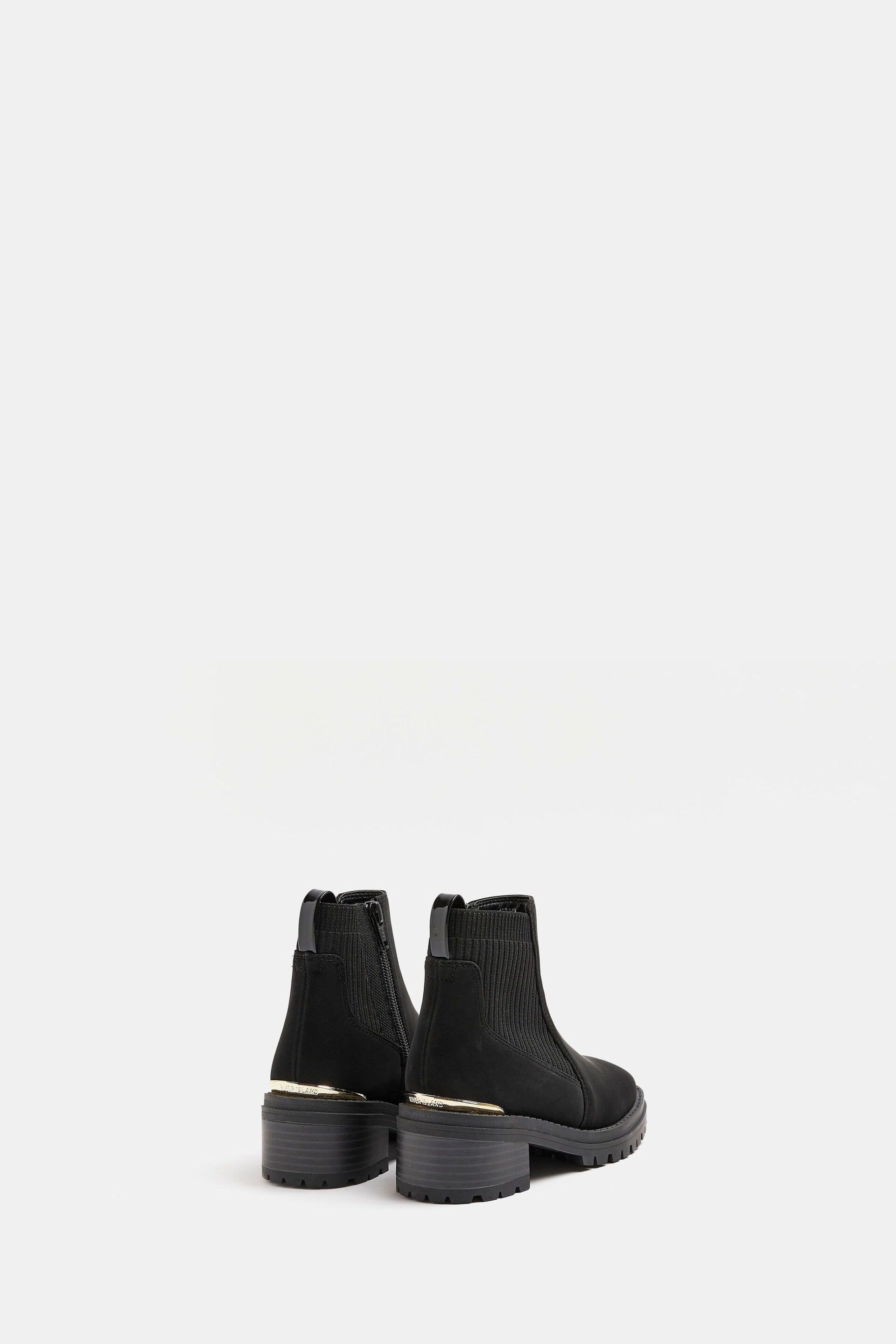 River Island Black Sock Heeled Boots - Image 3 of 4