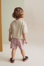 Lilac Purple Zebra Linen Blend Pull-On Shorts (3mths-7yrs) - Image 3 of 3