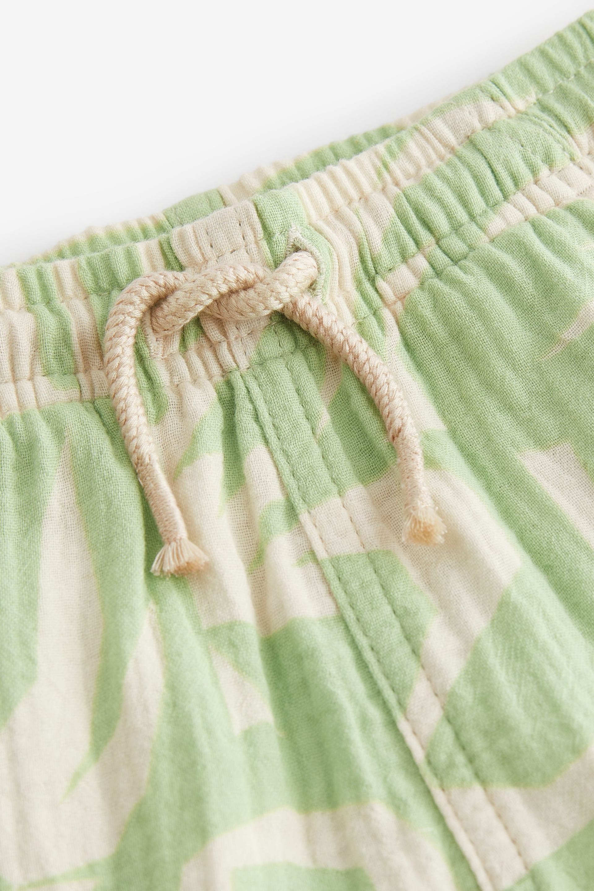 Mint Green Soft Textured Cotton Printed Shorts (3mths-7yrs) - Image 7 of 7