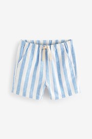 Blue Stripe Linen Blend Pull-On Shorts (3mths-7yrs) - Image 5 of 7