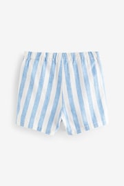 Blue Stripe Linen Blend Pull-On Shorts (3mths-7yrs) - Image 6 of 7