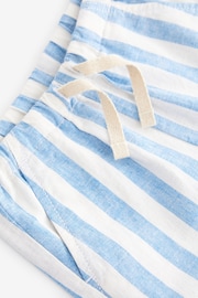 Blue Stripe Linen Blend Pull-On Shorts (3mths-7yrs) - Image 7 of 7