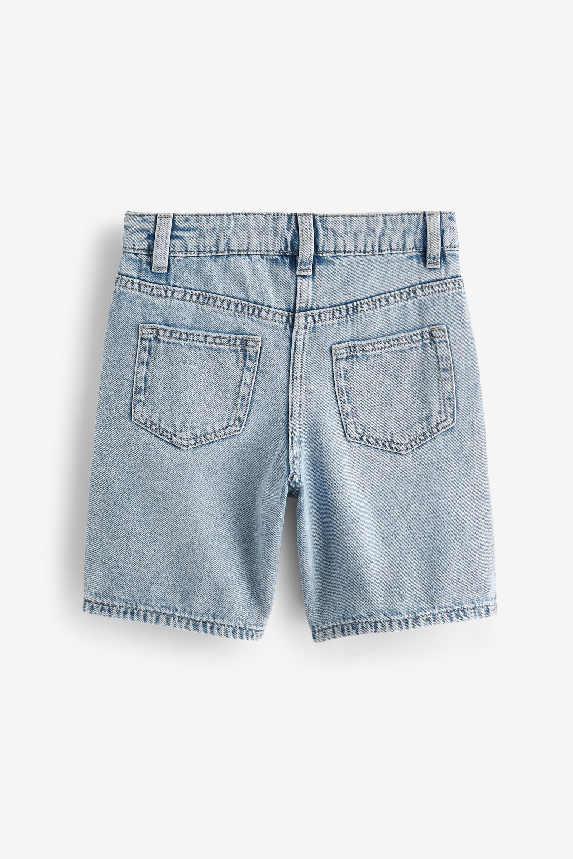 Mid Blue Denim Longline Shorts (3-16yrs) - Image 5 of 6