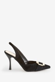 Mint Velvet Black Buckle Detail Heels - Image 1 of 4