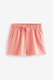 Grapefruit Pink Raw Edge Washed Jersey Shorts - Image 5 of 6