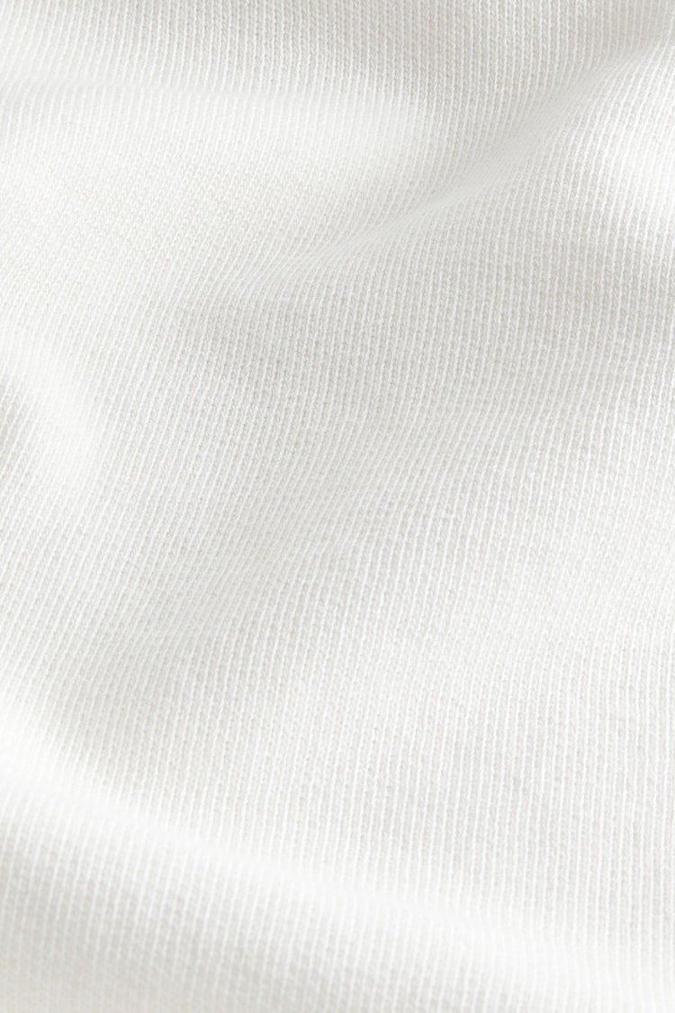 White Raw Hem Detail Washed Crew Neck Sweatshirt - Image 5 of 5