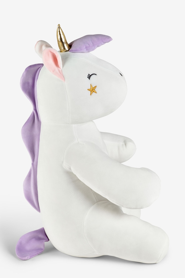 White Unicorn Extra Large Super Soft Squidge Toy Cushion - Image 4 of 4