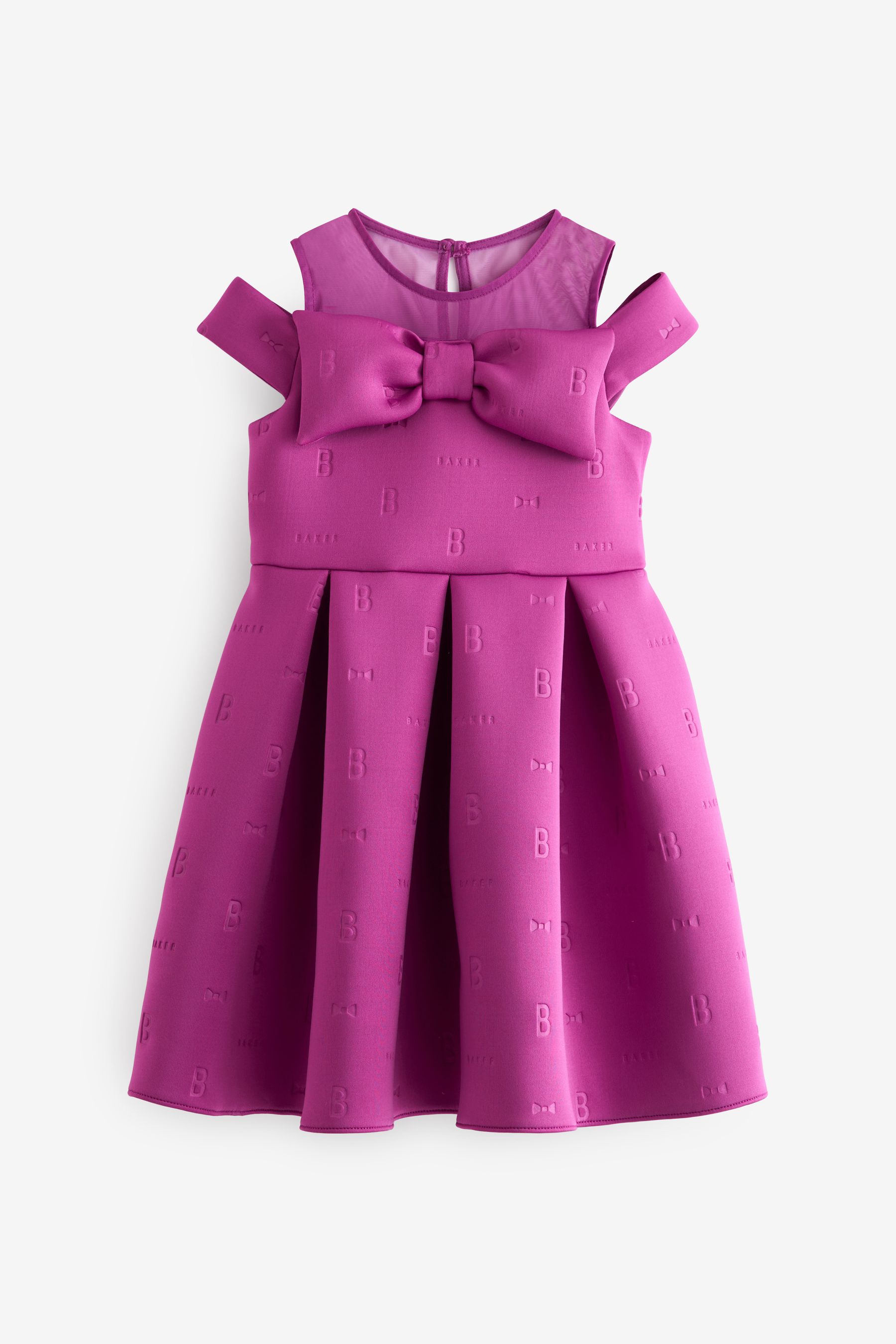 Buy Baker by Ted Baker Red Bow Mesh Scuba Dress from Next Luxembourg
