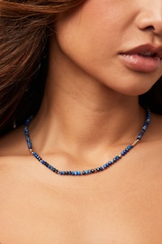 Blue Bead Short Necklace - Image 1 of 3