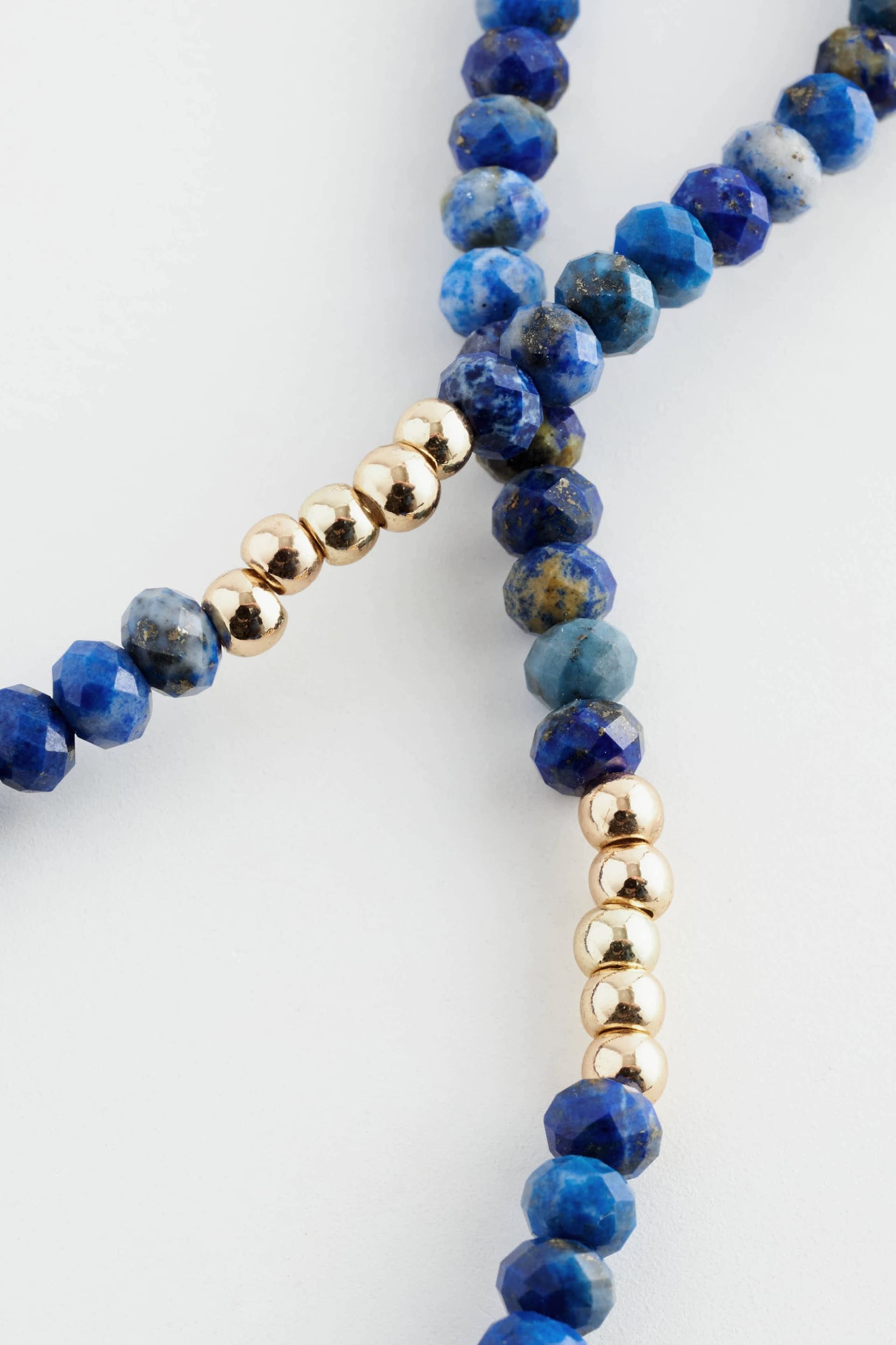 Blue Bead Short Necklace - Image 3 of 3