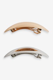 Gold/Silver Barrette Hair Clip 2 Pack - Image 1 of 1