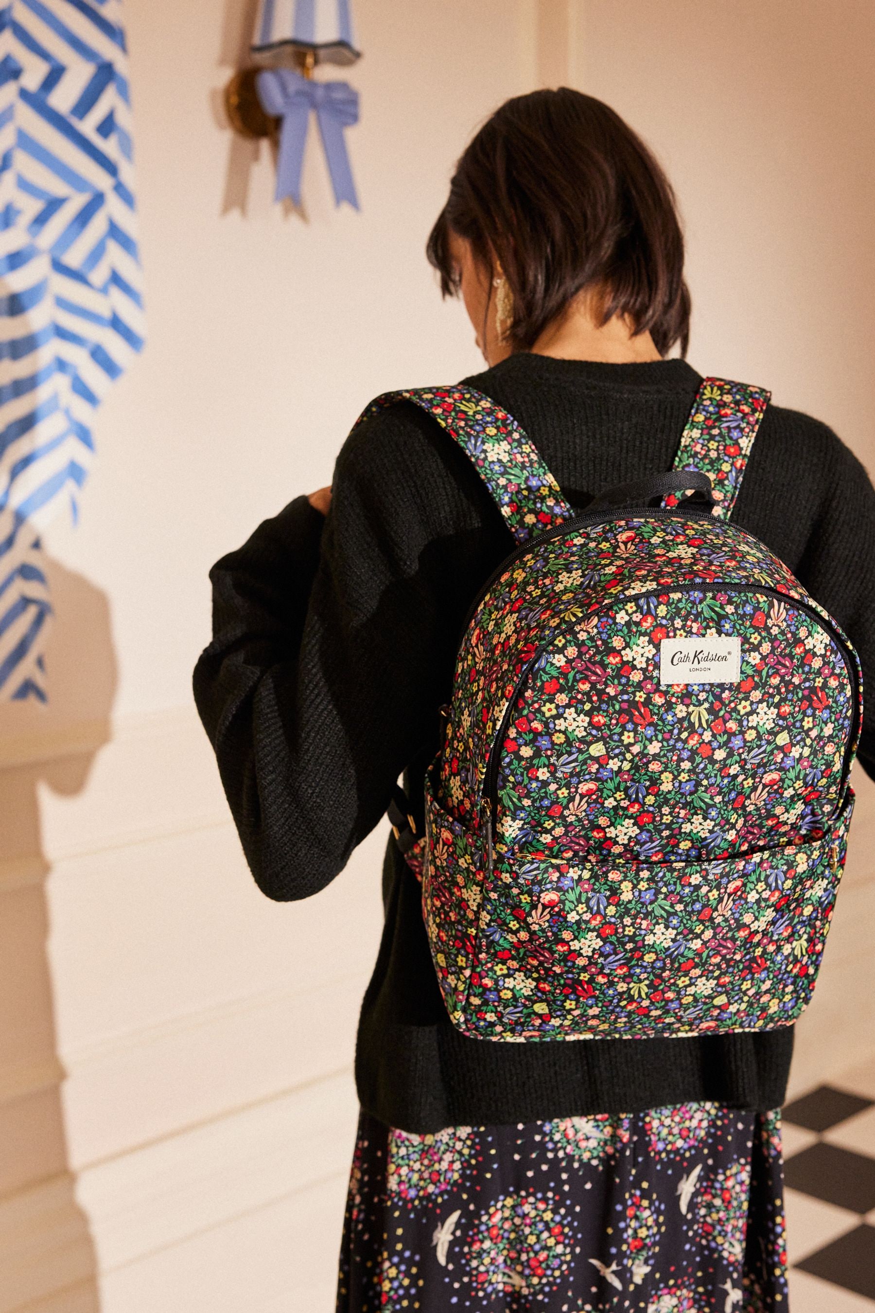 Buy Cath Kidston Black Ditsy Floral Compact Backpack from Next Singapore