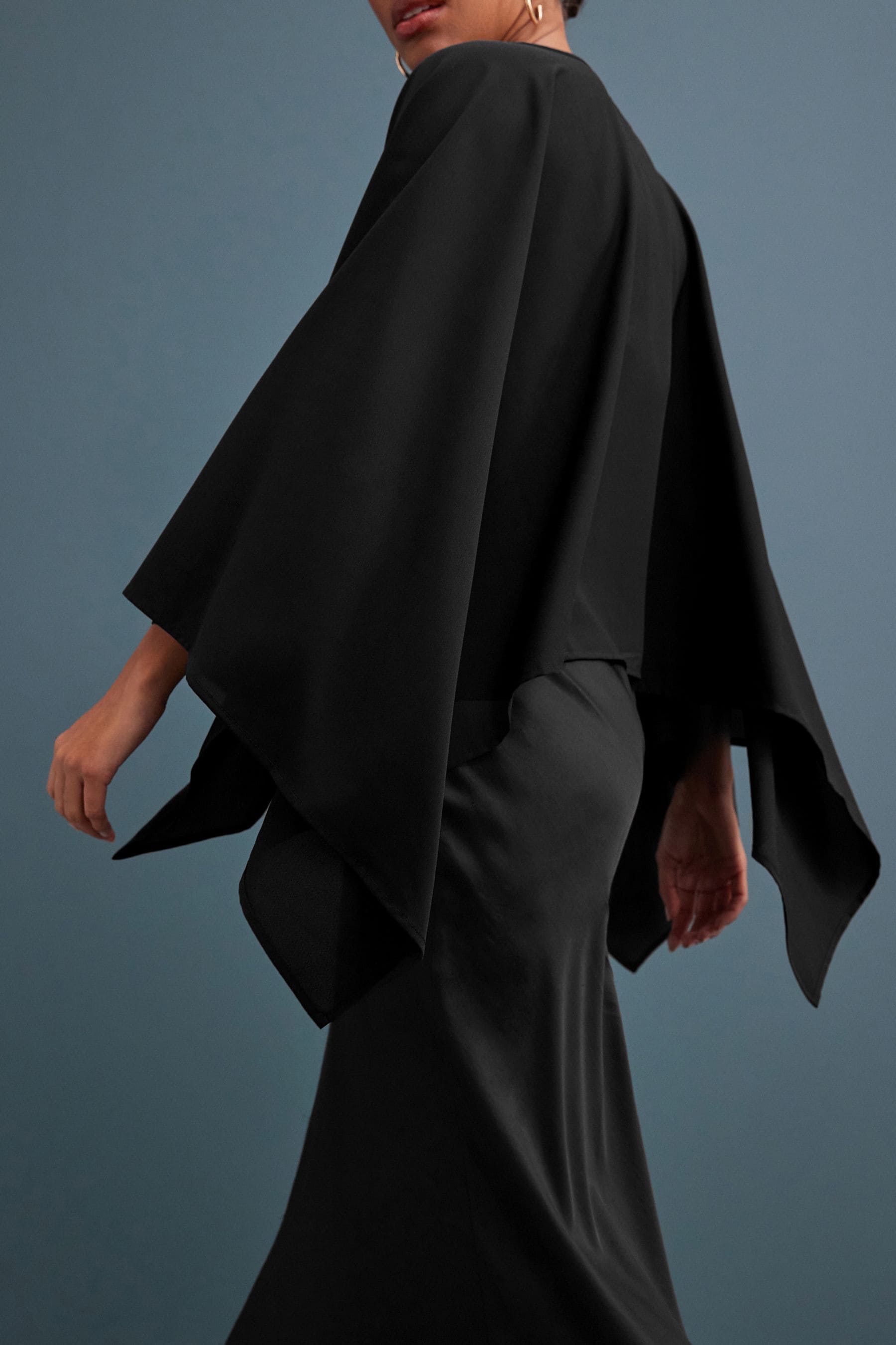 Buy Black Chiffon Cape Cover Up from Next Ireland