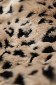 Superdry Cheetah Vintage Long Faux Fur Coat - Image 1 of 1