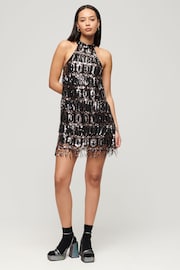 Superdry Silver Halter A-Line Dress - Image 4 of 8