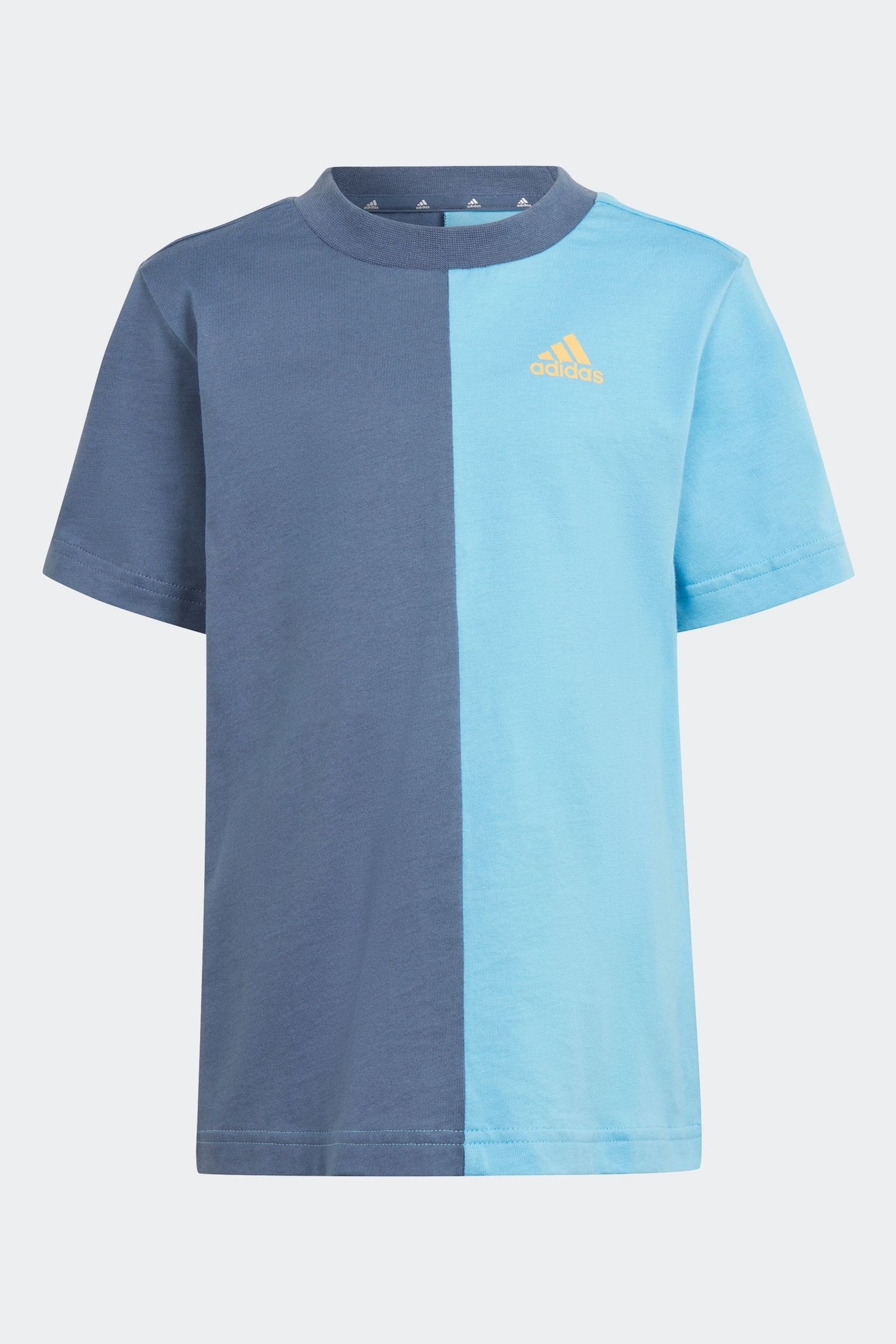 adidas Blue Sportswear T-Shirt and Shorts Set - Image 8 of 11