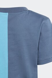 adidas Blue Sportswear T-Shirt and Shorts Set - Image 9 of 11