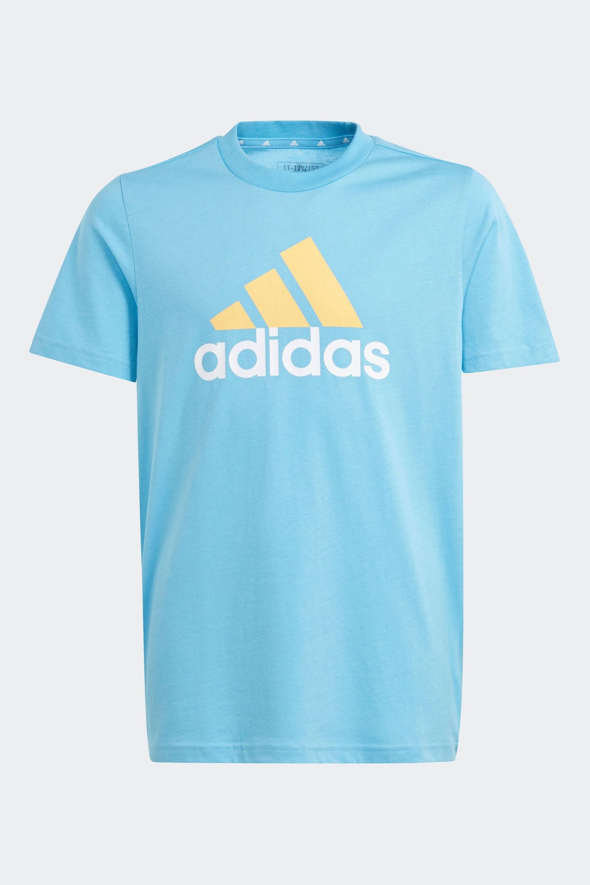 adidas Sky Blue Bold Logo T-Shirt - Image 1 of 5