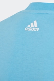 adidas Sky Blue Bold Logo T-Shirt - Image 3 of 5