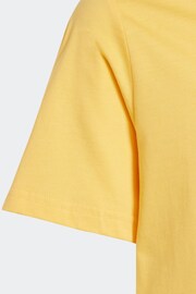adidas Orange Sportswear Essentials Big Logo Cotton T-Shirt - Image 6 of 7