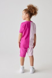 adidas Pink Sportswear T-Shirt and Shorts Set - Image 2 of 10