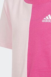 adidas Pink Sportswear T-Shirt and Shorts Set - Image 8 of 10
