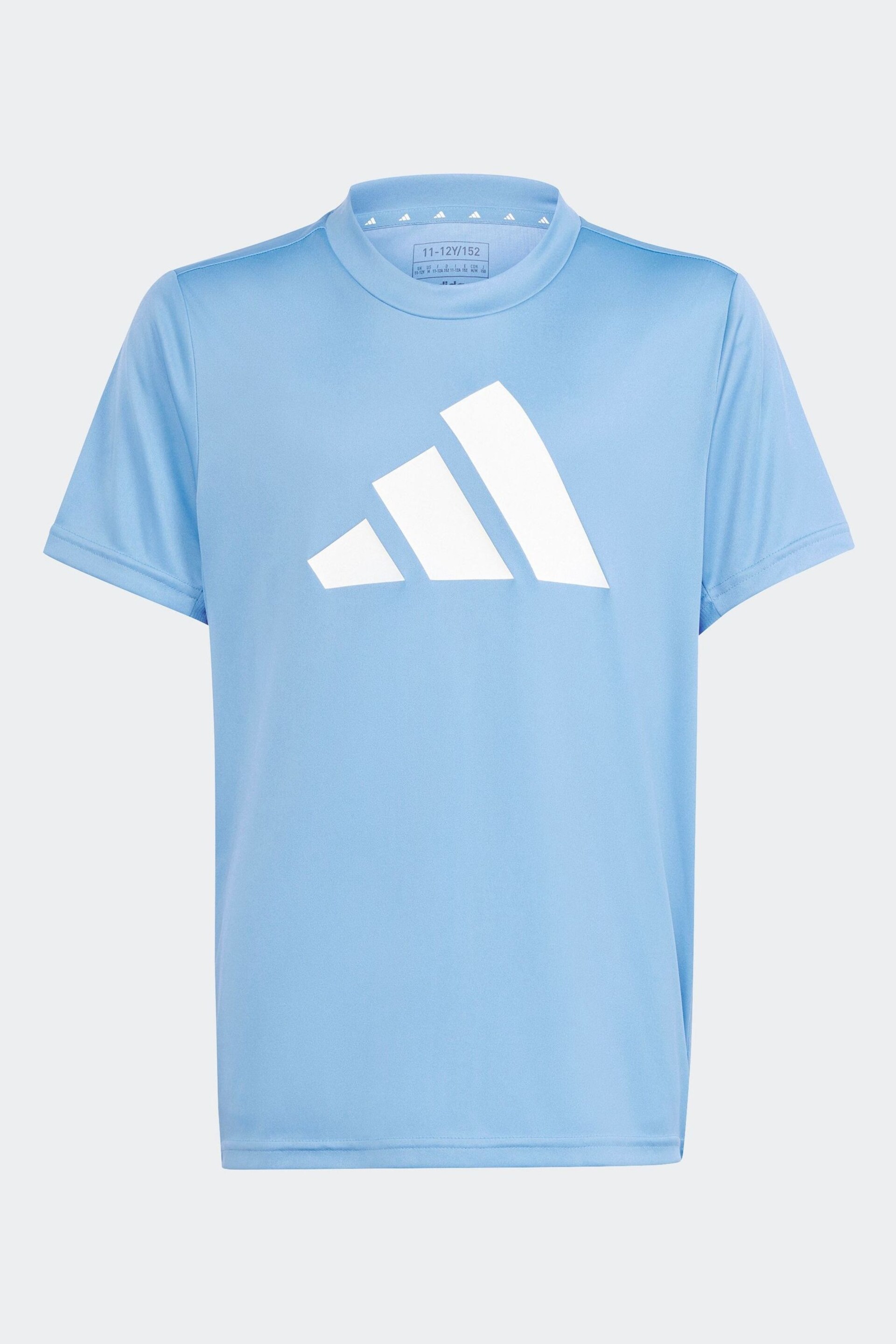 adidas Blue Regular Fit Sportswear Train Essentials Aeroready Logo T-Shirt - Image 1 of 5