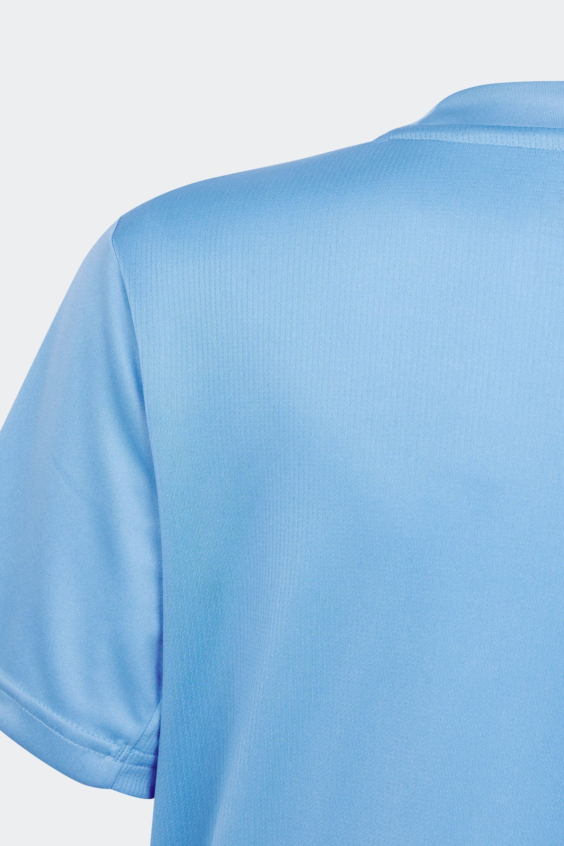 adidas Blue Regular Fit Sportswear Train Essentials Aeroready Logo T-Shirt - Image 4 of 5