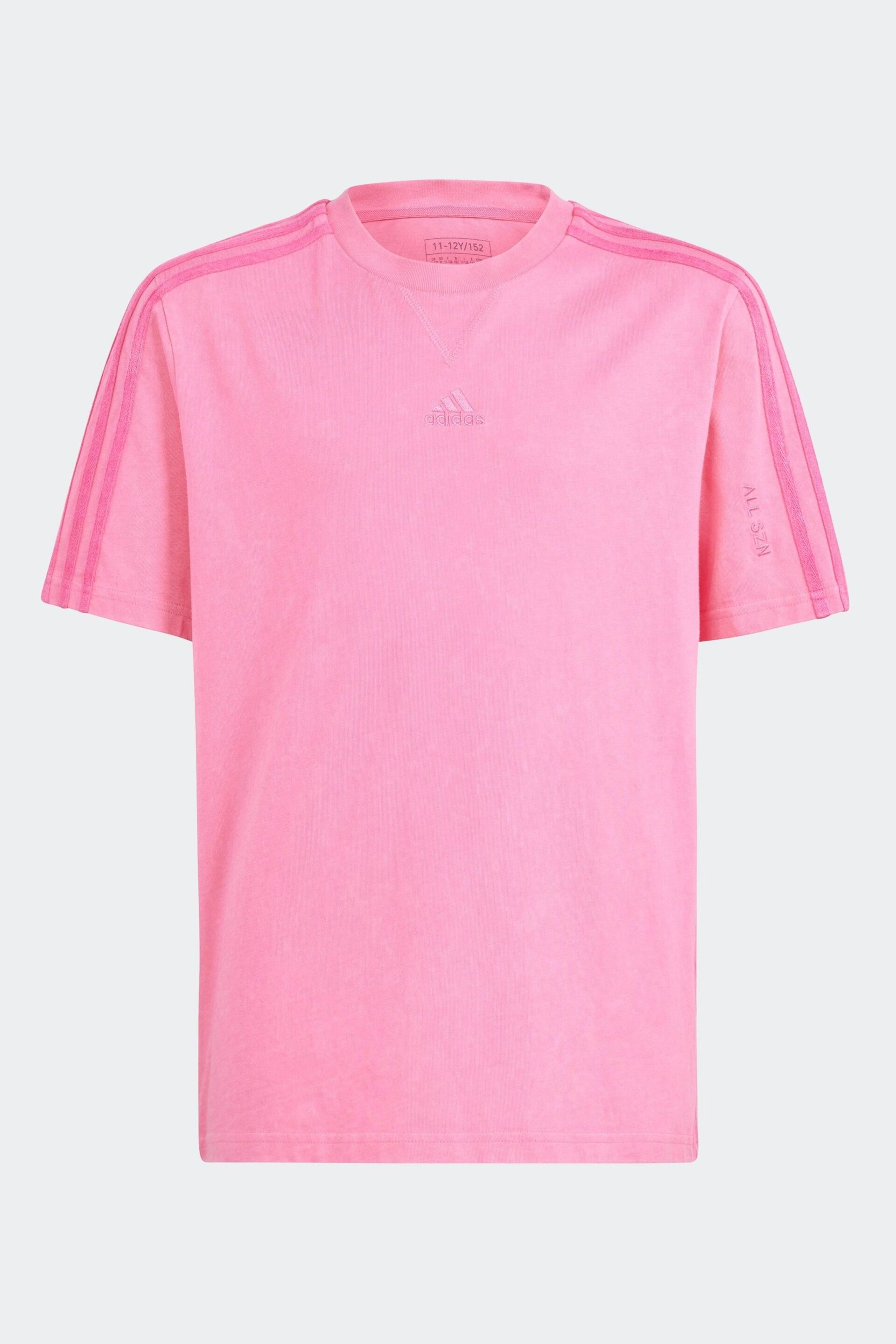 adidas Pink Kids Sportswear All Szn Washed T-Shirt - Image 1 of 5