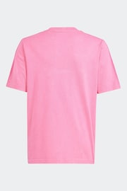 adidas Pink Kids Sportswear All Szn Washed T-Shirt - Image 2 of 5