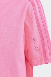 adidas Pink Kids Sportswear All Szn Washed T-Shirt - Image 4 of 5