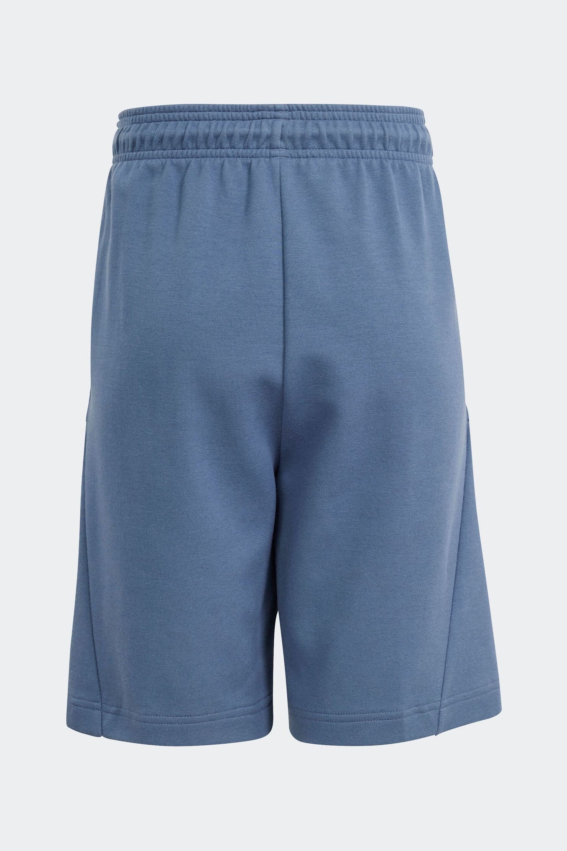 adidas Blue Sportswear Future Icons Logo 8-Inch Shorts - Image 2 of 5