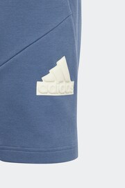 adidas Blue Sportswear Future Icons Logo 8-Inch Shorts - Image 4 of 5
