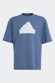 adidas Blue Sportswear Future Icons Logo Piqué T-Shirt - Image 1 of 4