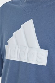 adidas Blue Sportswear Future Icons Logo Piqué T-Shirt - Image 2 of 4