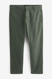 Green Slim Fit Textured Belted Trousers - Image 6 of 9